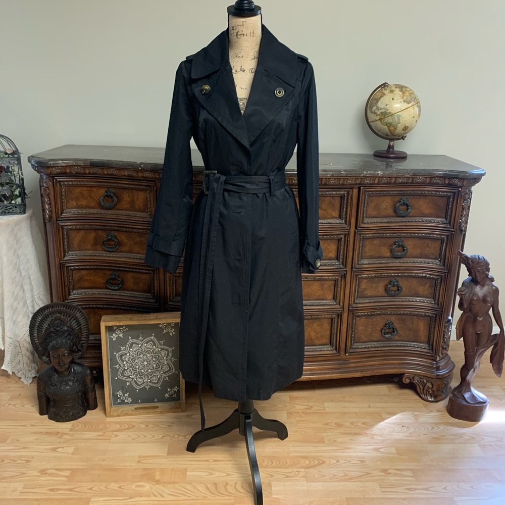 London fog water resistant trench coat EUC